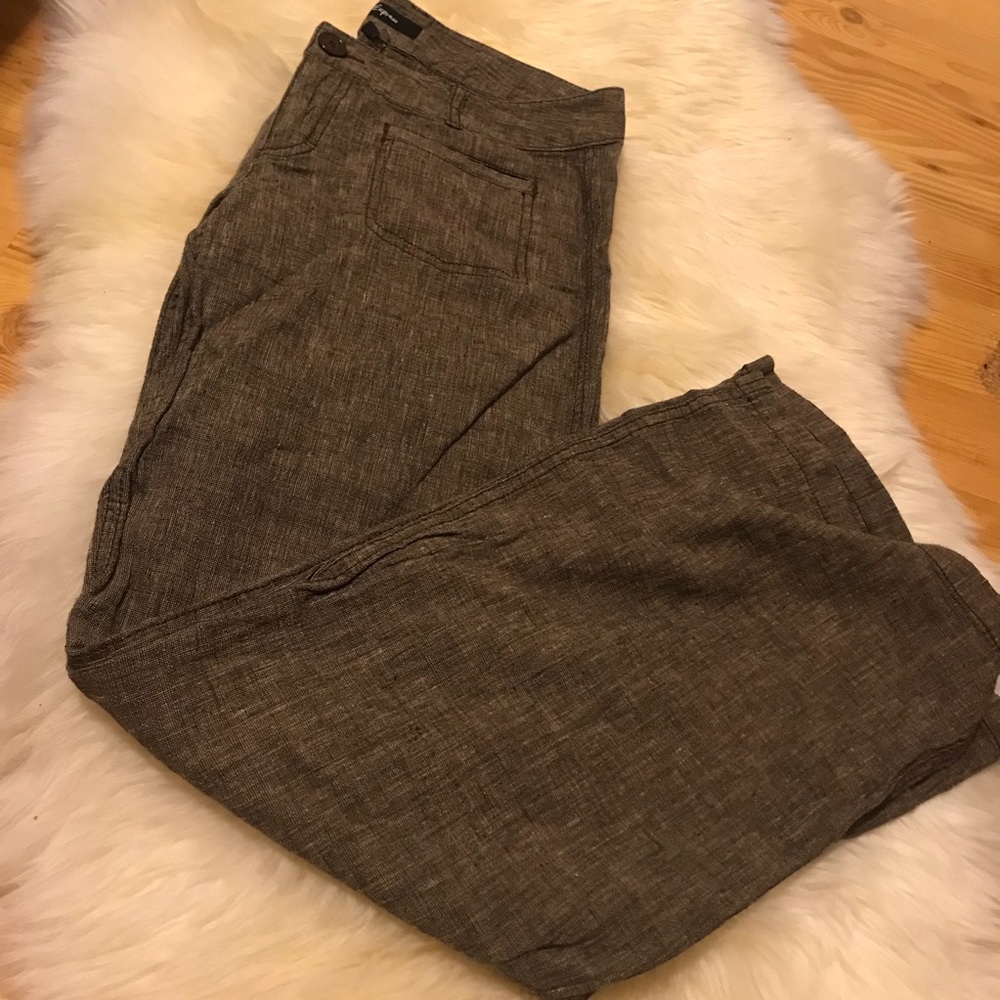 Brown linen pants